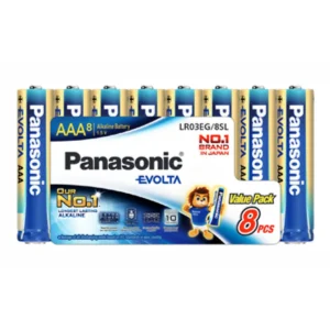 batteries-050 พานาโซนิค EVOLTA ถ่านอัลคาไลน์ AA รุ่น LR6EG แพ็ค 8 ก้อน