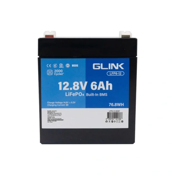 จีลิงค์ แบตลิเธียม LiFePO4 12.8V 6Ah รุ่น LFP6-12