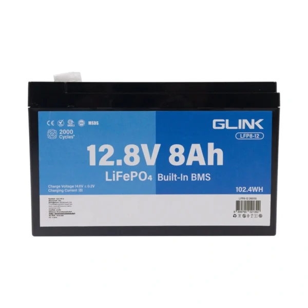 จีลิงค์ แบตลิเธียม LiFePO4 12.8V 8Ah รุ่น LFP8-12