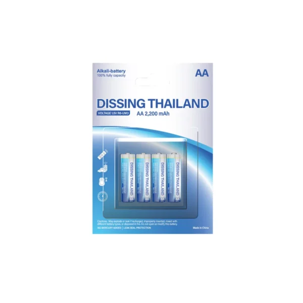 Dissing ถ่านอัลคาไลน์ 1.5V ขนาด AA/AAA แพ๊ค 2/4 ก้อน AA,Pack 4 Pcs.
