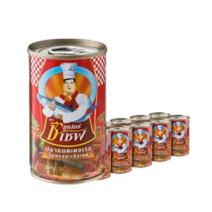 canned-packaged-0088 ซูเปอร์ ซี เชฟ ปลากระป๋อง ซาดีน และ แมคเคอเรล ในซอสมะเขือเทศ 155 ก. x 20