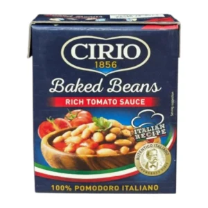 canned-packaged-0096 (1 Free 1) Cirio Baked beans ถั่วขาวอบซอสมะเขือเทศ ขนาด 380 กรัม (CI67=2)