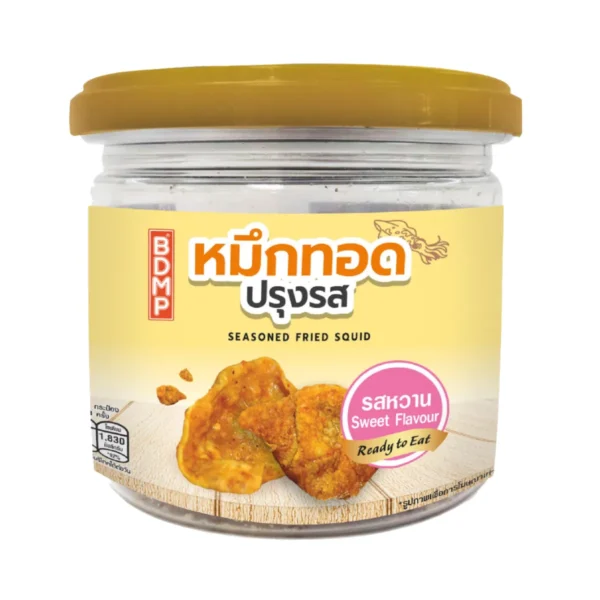 BDMP หมึกทอดปรุงรส (ปรุงรส) น้ําหนัก 30 กรัม รสหวาน 1 กระปุก