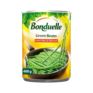 Bonduelle ถั่วฝักแฮริคอท 400 กรัม. (Green Beans) ผักกระป๋องพร้อมรับประทาน สําหรับสลัดและเมนูสุขภาพ
