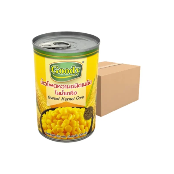 canned-packaged-0124 กู๊ดดี้ ข้าวโพดหวานชนิดเมล็ดในน้ําเกลือ 425 ก. x 12