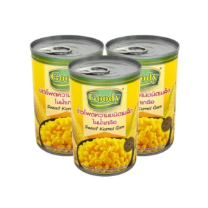 canned-packaged-0125 กู๊ดดี้ ข้าวโพดหวานชนิดเมล็ดในน้ําเกลือ 425 ก. x 3