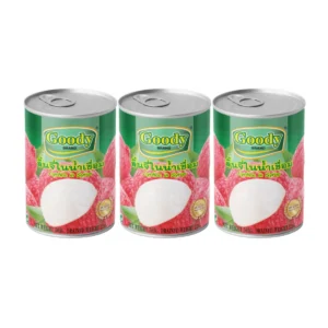 canned-packaged-0131 กู๊ดดี้ ลิ้นจี่ในน้ําเชื่อม 565 ก. x 3