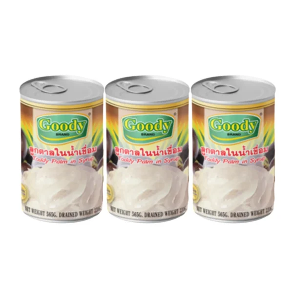 canned-packaged-0135 กู๊ดดี้ ลูกตาลในน้ําเชื่อม 565 ก. x 3