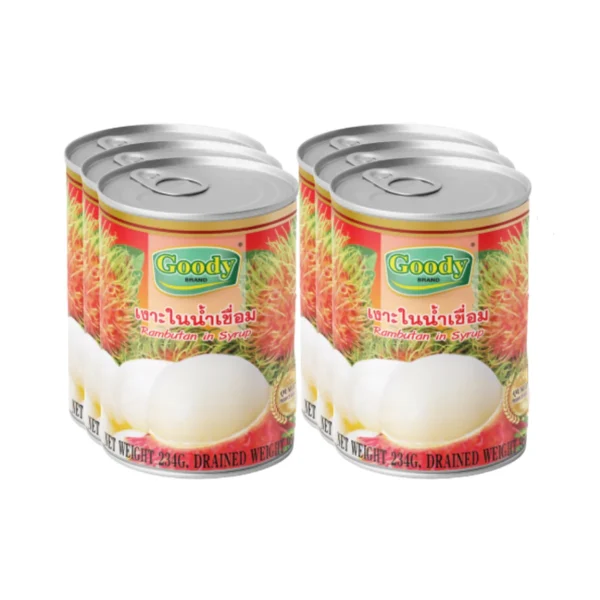 canned-packaged-0147 กู๊ดดี้ เงาะในน้ําเชื่อม 234 ก. x 6