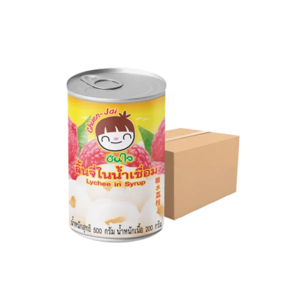 ชื่นใจ ลิ้นจี่ในน้ําเชื่อม 500 ก. x 12