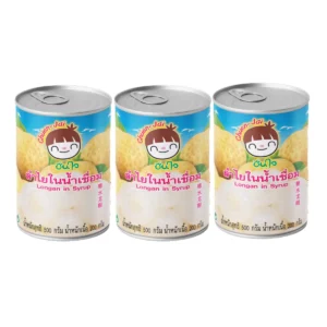 canned-packaged-0159 ชื่นใจ ลําไยในน้ําเชื่อม 500 ก. x 3