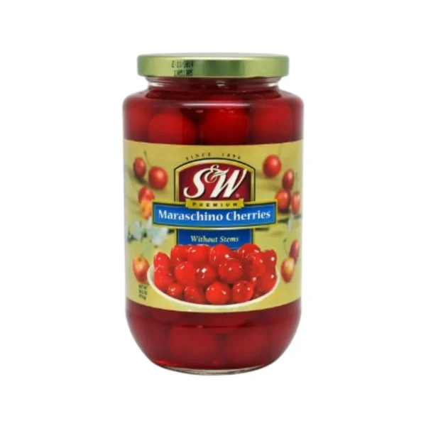 เอสแอนด์ดับบลิว เชอรี่แดงไม่มีก้าน 751 กรัม S&W Red Maraschino Cherries 751 g.