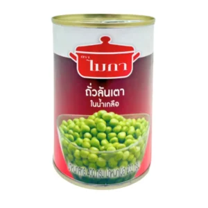 ไมก้า ถั่วลันเตาในน้ําเกลือ 400 กรัม Mica Green Peas in Brine 400 g.