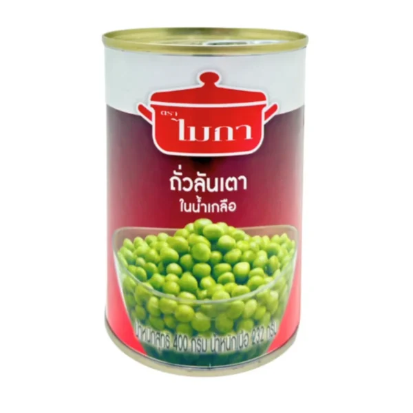 ไมก้า ถั่วลันเตาในน้ําเกลือ 400 กรัม Mica Green Peas in Brine 400 g.
