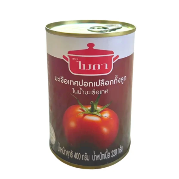 ไมก้า มะเขือเทศปอกเปลือกทั้งลูกในน้ํามะเขือเทศ 400 กรัม Mica Whole Peeled Tomato in Tomato Juice 400 g.