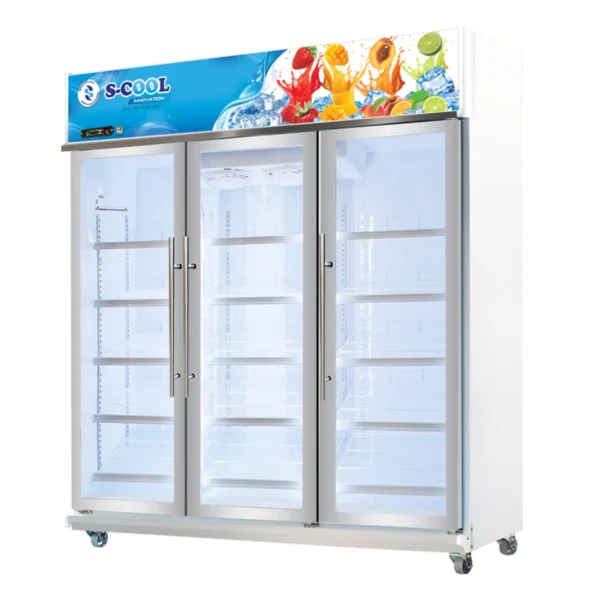 chiller-0101 S-COOL ตู้แช่เครื่องดื่ม 3ประตู ความจุ 41.9 คิว รุ่น SM-163C-V3 สีขาว (พรีออเดอร์ 10 วัน)