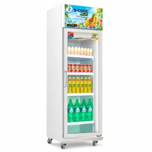 chiller-0122 S-COOL ตู้แช่เครื่องดื่ม 1ประตู ความจุ 10.5 คิว รุ่น SS-61-V1 สีขาว (พรีออเดอร์ 10 วัน)