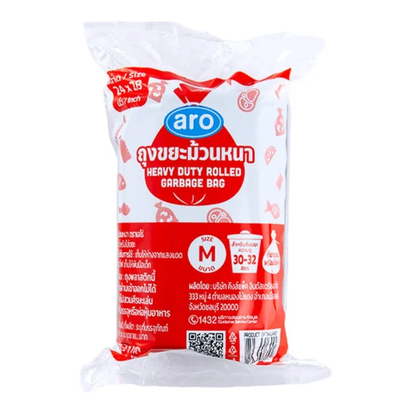 เอโร่ ถุงขยะม้วนหนา 24x28 นิ้ว 1 กก.