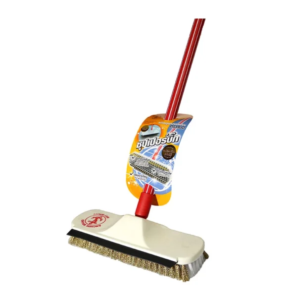 cleaning-064 สมอ แปรงบรูมใหญ่ขน PP ผสมขนทองเหลือง
