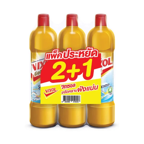 cleaning-liquid-all-013 วิกซอล ผลิตภัณฑ์ทําความสะอาดห้องน้ํา โกลด์ 900 มล. x 2+1