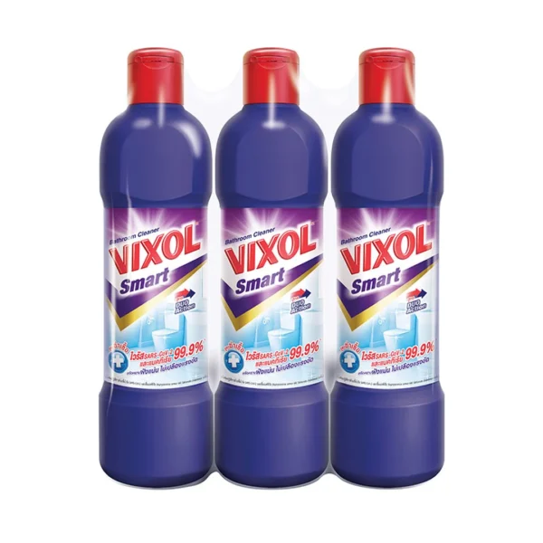 วิกซอล น้ํายาล้างห้องน้ํา สมาร์ท สีม่วง 450 มล. x 3