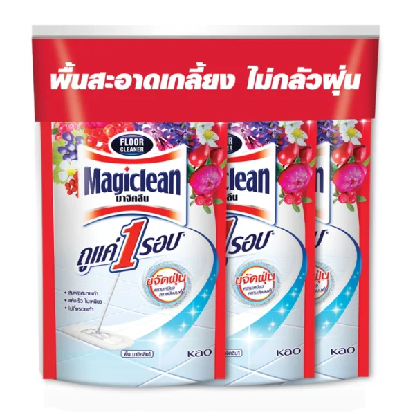 cleaning-liquid-all-067 มาจิคลีน น้ํายาถูพื้น เบอร์รี่ 400 มล. x 3