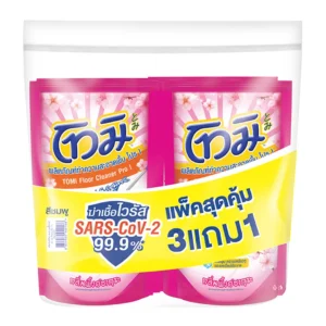โทมิ น้ํายาถูพื้น ชมพู 600 มล. x 3+1
