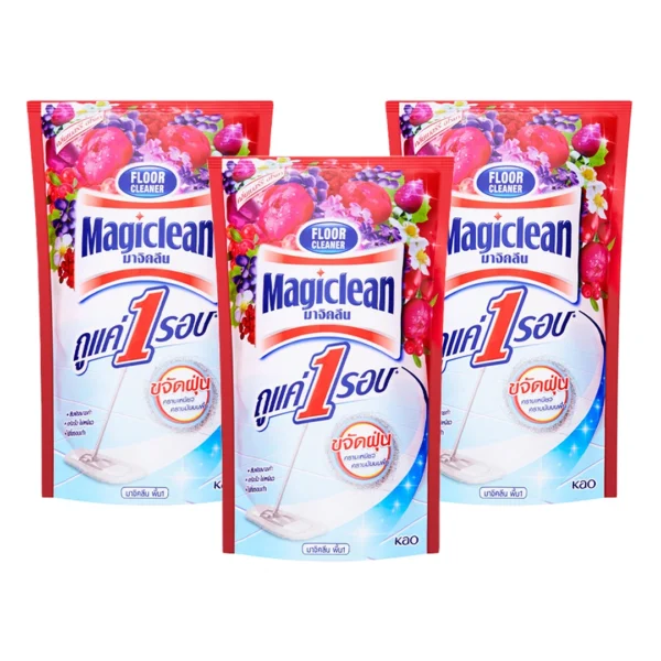 cleaning-liquid-all-095 มาจิคลีน น้ํายาถูพื้น กลิ่นเบอร์รีอโรมา 750 มล. x 3