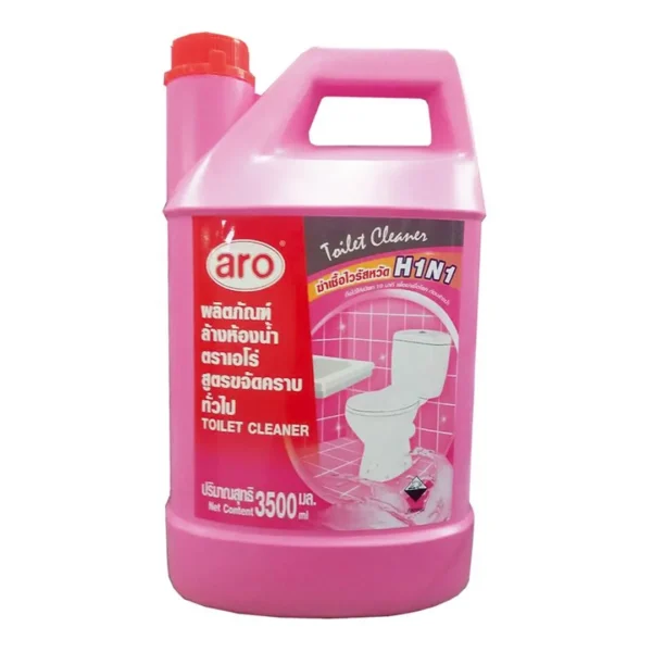cleaning-liquid-all-105 เอโร่ น้ํายาล้างห้องน้ํา สูตรขจัดคราบทั่วไป สีชมพู 3.5 ล.