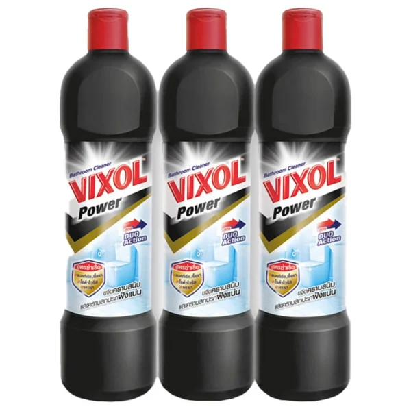 วิกซอล น้ํายาล้างห้องน้ํา พาวเวอร์ สีดํา 900 มล. x 3