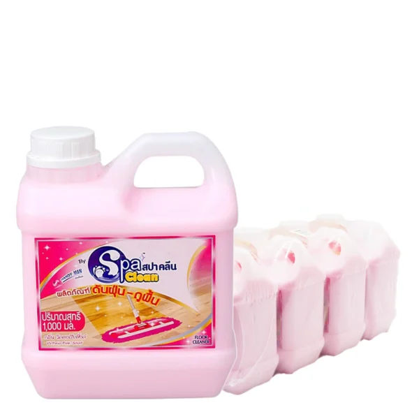 cleaning-liquid-all-122 สปาคลีน น้ํายาดันฝุ่น-ถูพื้น กลิ่นวิคตอเรียพิ้งค์ 1000 มล. แพ็ค 3 แกลลอน แถม 1