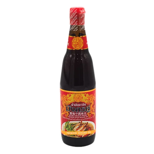 cooking-oil-025 มังกรคู่ น้ํามันงา 630 มล.