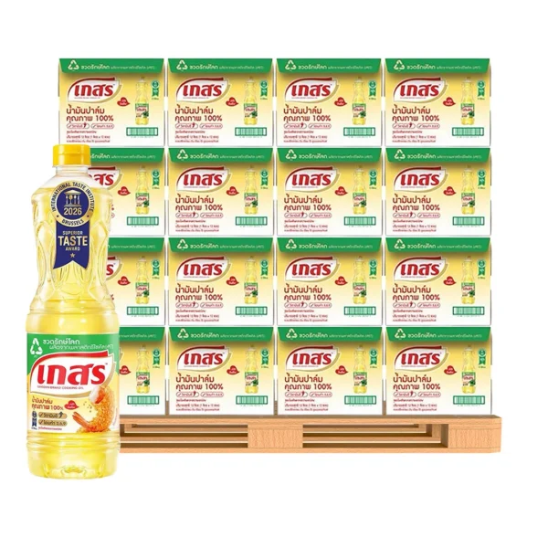 cooking-oil-078 เกสร น้ํามันปาล์ม 1 ล. 12 ขวด x 60 (พาเลท)