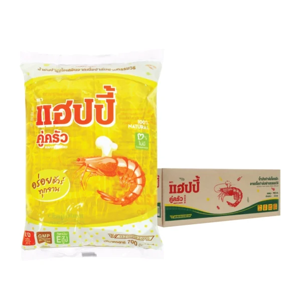 แฮปปี้คู่ครัว น้ํามันปาล์ม ถุงเติม 700 มล. x 12 ถุง *รุ่นประหยัด* (ไม่มีไขมันทรานส์/วิตามินอีสูง/อย./ฮาลาล)