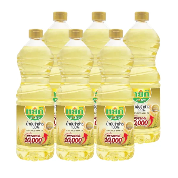 หยก เอ็กซ์ตร้า น้ํามันรําข้าว 100% ชนิดขวด 1 ลิตร x 6 ขวด
