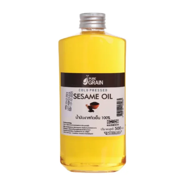 เพียวเกรน น้ํามันงาสกัดเย็น100% ขนาด 500 ML 1 ขวด