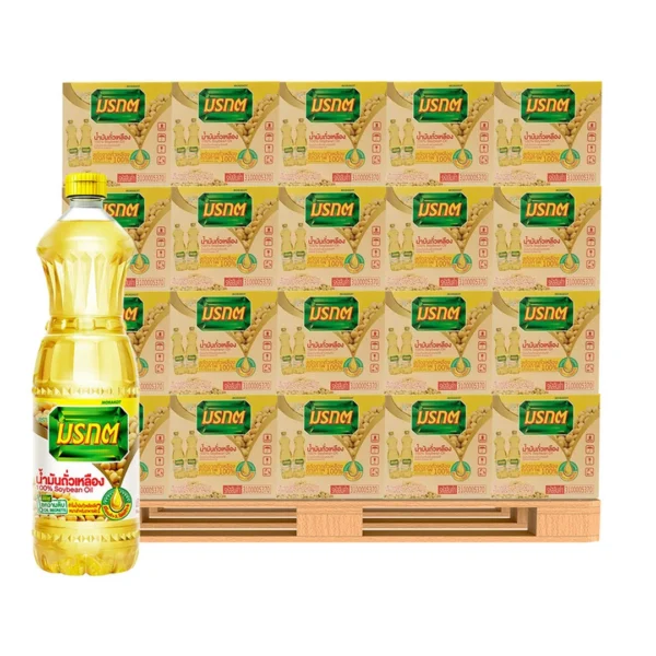 มรกต น้ํามันถั่วเหลือง 1 ล. ขวด 12 ล. X 60 (พาเลท)
