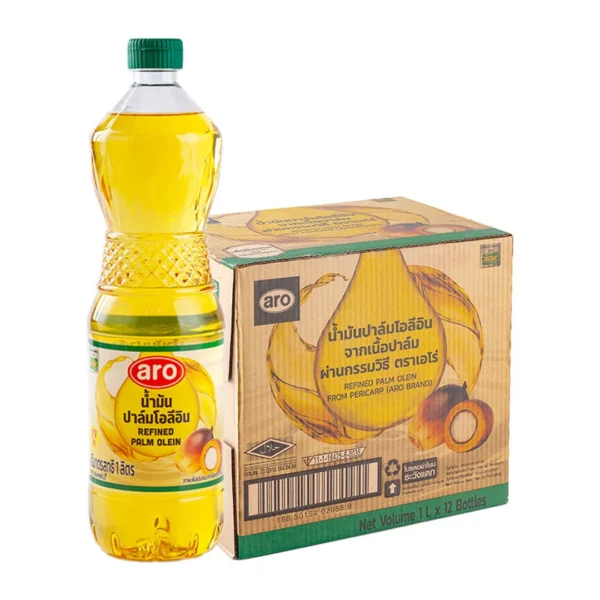 cooking-oil-177 เอโร่ x มรกต น้ํามันปาล์ม 1 ล. ขวด X 12