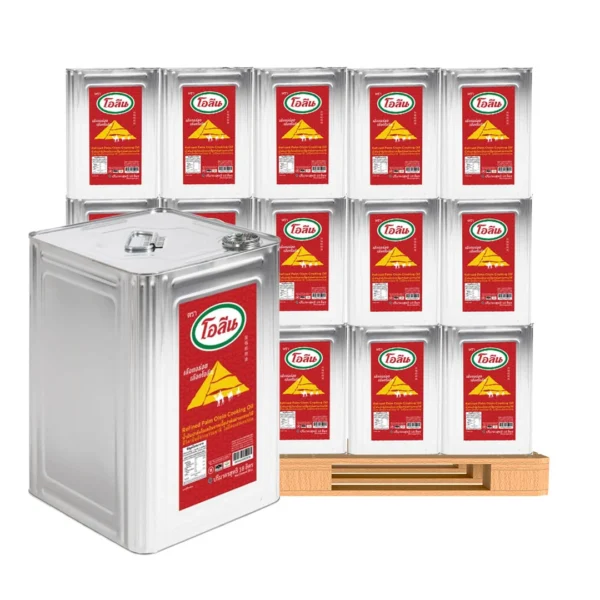 cooking-oil-219 โอลีน น้ํามันปาล์ม ปี๊บ 18 ล. x 60 ปี๊บ (1 พาเลท)
