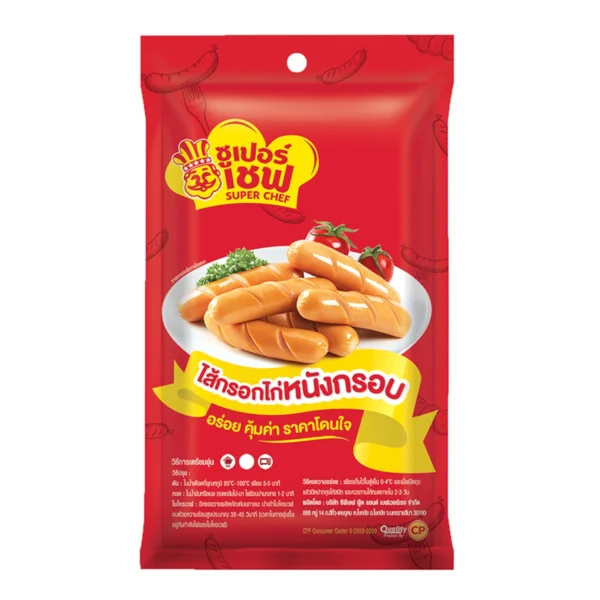 deli-ready-eat-0001 ซูเปอร์เชฟ ไส้กรอกไก่หนังกรอบ 500 ก.
