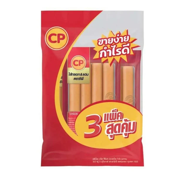 ซีพี ไส้กรอกแฟรงเฟิร์ตไก่ 155 ก. x 3