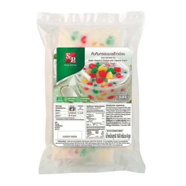 deli-ready-eat-0067 เอสแอนด์พี ทับทิมกรอบมะพร้าวอ่อน 160 ก. 4 ถุง 1 แพ็ค