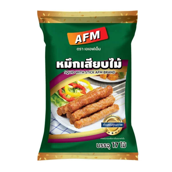 deli-ready-eat-0134 เอเอฟเอ็ม หมึกเสียบไม้ 500 ก.