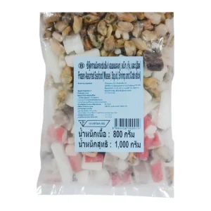 deli-ready-eat-0155 ซีฟู้ดรวมมิตรแช่แข็ง (หอย,หมึก,กุ้ง,ปูอัด) 1 กก.