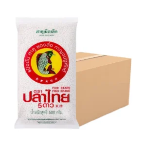 dessert-ingredients-031 ปลาไทย5ดาว สาคูเม็ดเล็ก 500 กรัม (บรรจุ 40 ซอง/20 กก.)