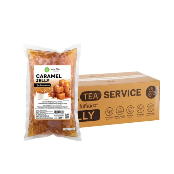 [ยกลัง]ทีอีเอ วุ้นคาราเมล Caramel Jelly บรรจุ (1,000 กรัม) x 12 ถุง