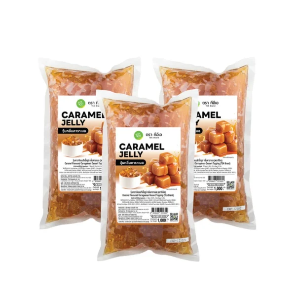 ทีอีเอ วุ้นคาราเมล Caramel Jelly บรรจุ (1,000 กรัม) x 3 ถุง