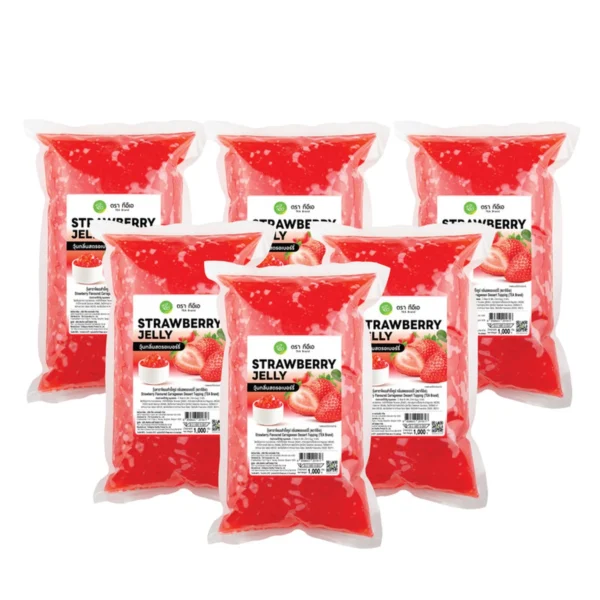 ทีอีเอ วุ้นสตรอว์เบอร์รี่ Strawberry Jelly บรรจุ (1,000 กรัม) x 6 ถุง