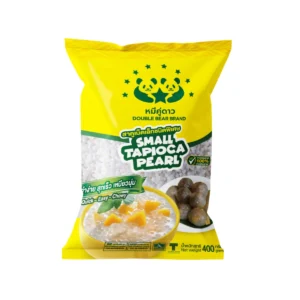 dessert-ingredients-078 สาคูเม็ดเล็ก ขนาด 400 g ตราหมีคู่ดาว จํานวน 1 ถุง