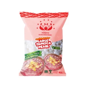 dessert-ingredients-082 สาคูเม็ดใหญ่ ขนาด 400 g ตราหมีคู่ดาว จํานวน 1 ถุง